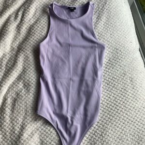 express body contour high neck bodysuit - lavender